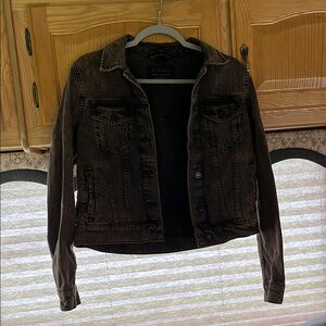 All Saints Brown Jean Jacket